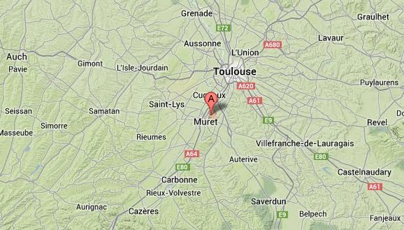 Un commando anti OGM a procédé à une série d'arrachages sur une parcelle située à Saubens au Sud de Toulouse Photo (c) Google Maps