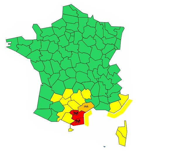 Aude et Pyrénées Orientales en alerte rouge