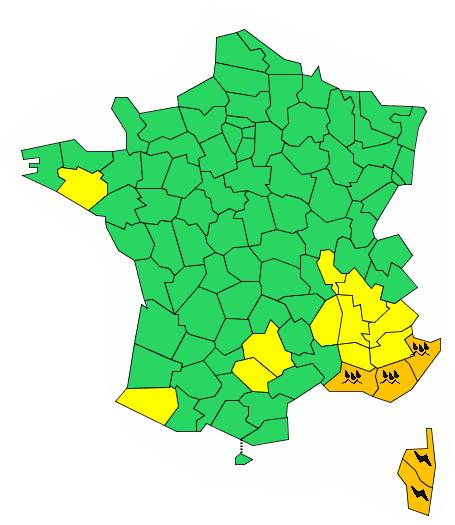 départements Corse Var Bouches du Rhône et Alpes Maritimes