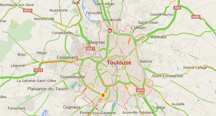 sommet franco chinois à Toulouse difficultés de circulation