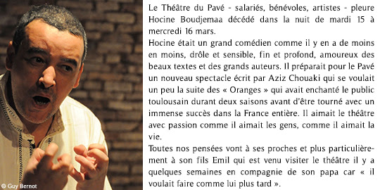 l acteur et metteur en scène tarbais Hocine Boudjemaa est décédé