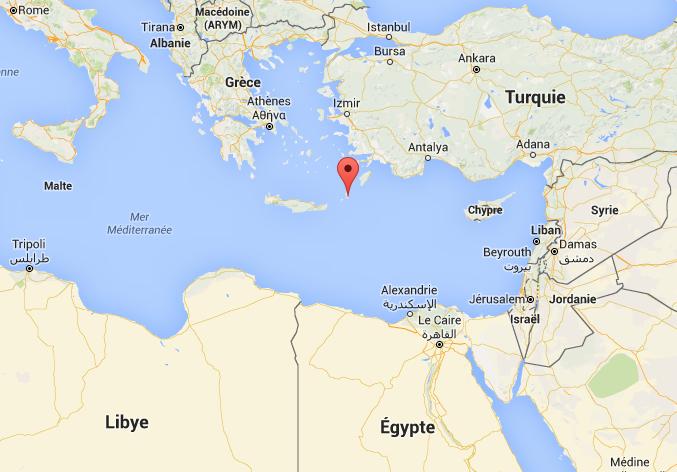 Crash de l'A320 d'EgyptAir le lieu présumé du crash Crash de l'A320 d'EgyptAir le lieu présumé du crash