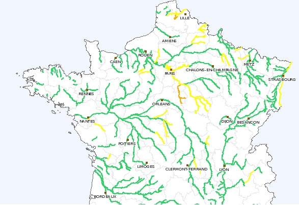 Inondations rivieres nord France