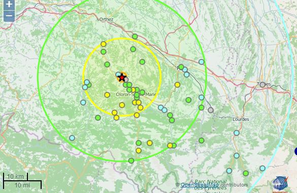 Nouveau tremblement de terre dans les Pyrénées Nouveau tremblement de terre dans les Pyrénées
