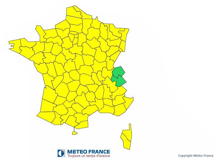 Orages. toute la France en alerte météo vigilance jaune Orages. toute la France en alerte météo vigilance jaune