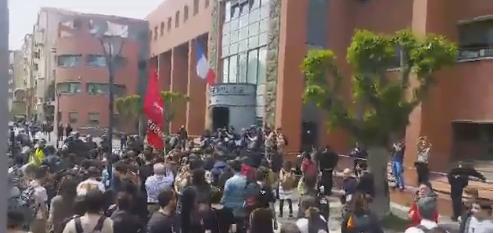 Toulouse. des centaines de manifestants devant le commissariat central Toulouse. des centaines de manifestants devant le commissariat central
