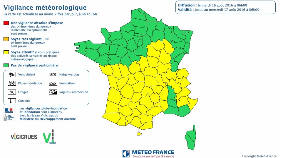 Orages. la Haute Garonne et tout le sud ouest en alerte météo Orages. la Haute Garonne et tout le sud ouest en alerte météo