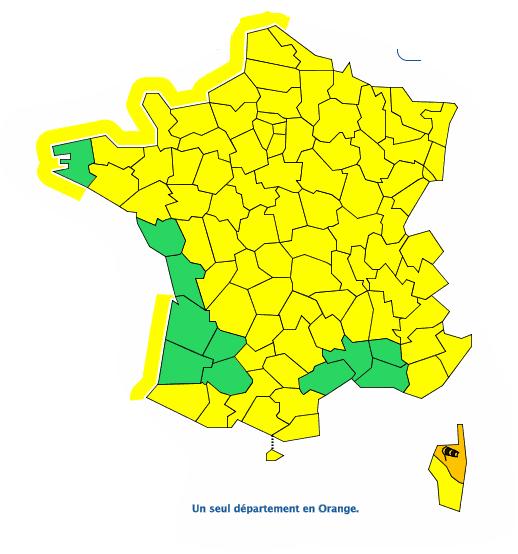 Fin de l'alerte Météo rouge et orange dans le nord, la Corse sous des vents violents