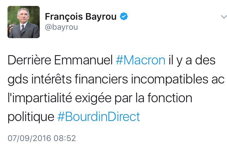 Quand Bayrou critiquait Macron