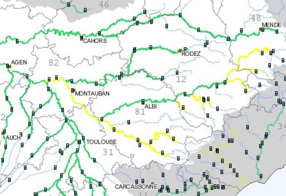 Routes Inondées dans le Tarn. la situation mercredi Routes Inondées dans le Tarn. la situation mercredi