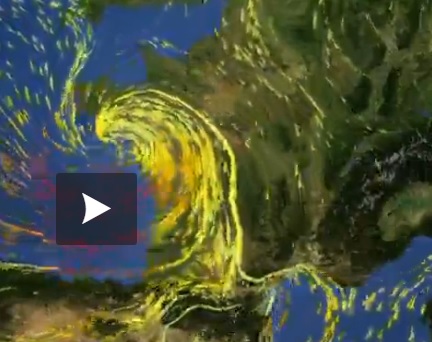 Vid&eacute;o - le parcours de la temp&ecirc;te Leiv ce samedi