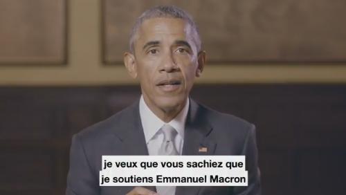 Obama apporte son soutien officiel à Macron