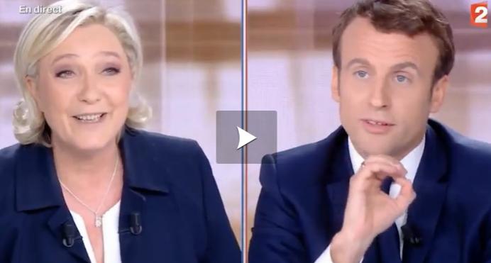Vid&eacute;o - Quand Le Pen improvise une &eacute;trange danse devant Macron