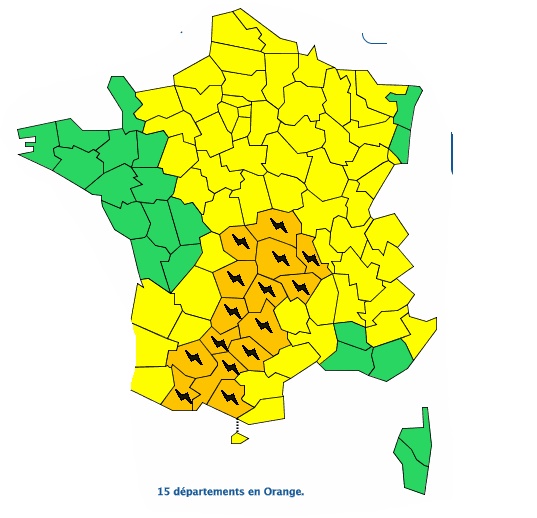 Orages Violents. Tarbes, Albi, Auch, Foix ou Montauban en alerte vigilance orange Orages Violents. Tarbes, Albi, Auch, Foix ou Montauban en alerte vigilance orange