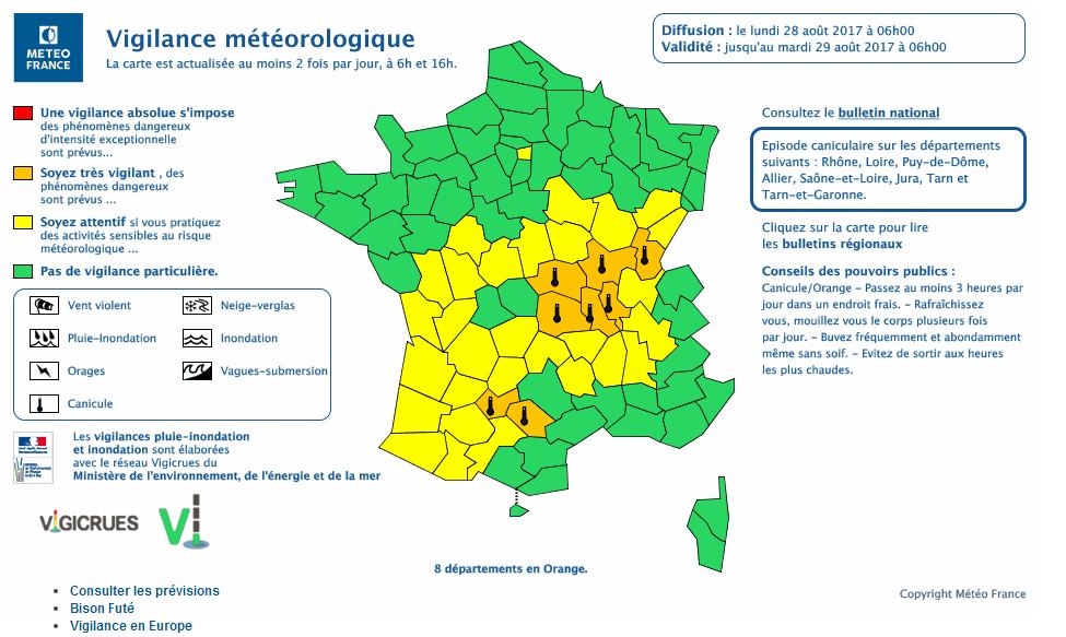 Alerte Canicule vigilance orange pour Albi, Castres ou Montauban Alerte Canicule vigilance orange pour Albi, Castres ou Montauban