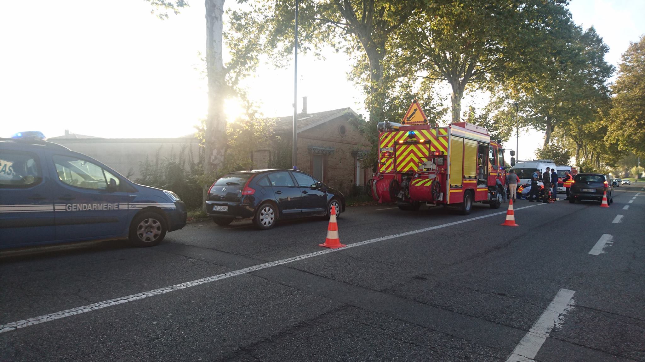 Accident de la route à Saint Jory, circulation difficile au nord de Toulouse