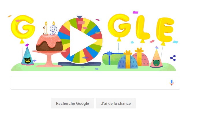 Google fête son 19e anniversaire Google fête son 19e anniversaire