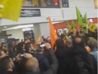 Forte mobilisation des cheminots grévistes en gare de Toulouse Matabiau