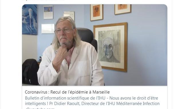 Le Professeur Raoult annonce une possible fin de l'épidémie de Coronavirus Le Professeur Raoult annonce une possible fin de l'épidémie de Coronavirus