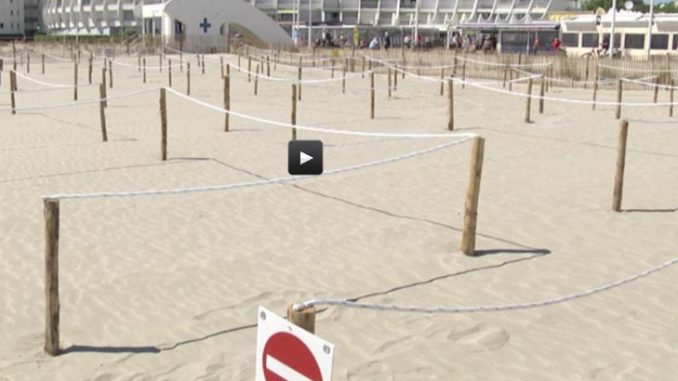 Déconfinement, à la Grande Motte la plage partagée Déconfinement, à la Grande Motte la plage partagée