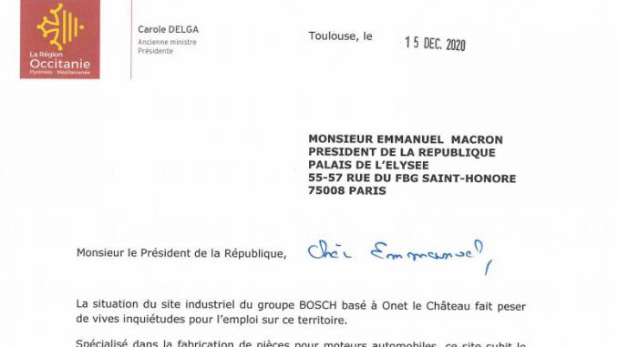 Bosch Rodez Carole Delga interpelle le président de la République Bosch Rodez Carole Delga interpelle le président de la République